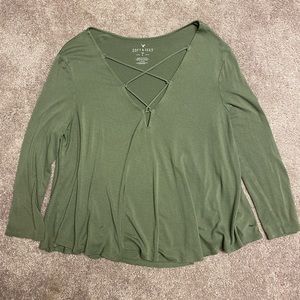 American Eagle Soft and Sexy Crisscross Shirt